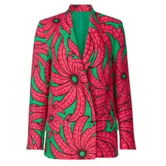 FARM Rio | Jackets & Coats | Farm Rio Banana Pitta Linen Blazer | Poshmark